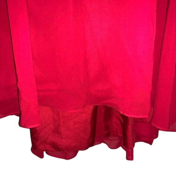 Novia Womens A-Line Asymmetrical Chiffon Evening Dress With Sequined Bodice - Picture 6 of 15